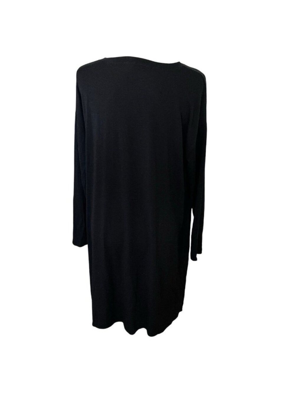 Eileen Fisher Women's New Medium Black Jewel Neck Dress - Picture 4 of 6